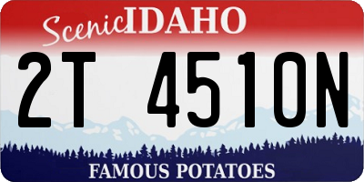 ID license plate 2T4510N