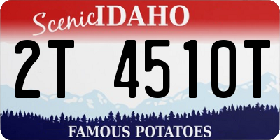 ID license plate 2T4510T