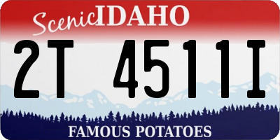 ID license plate 2T4511I