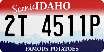 ID license plate 2T4511P