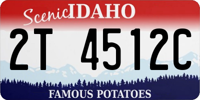 ID license plate 2T4512C