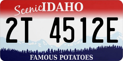 ID license plate 2T4512E