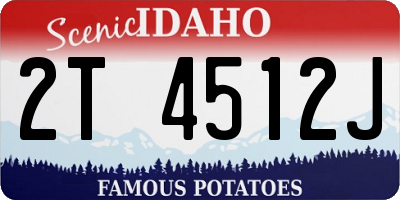 ID license plate 2T4512J