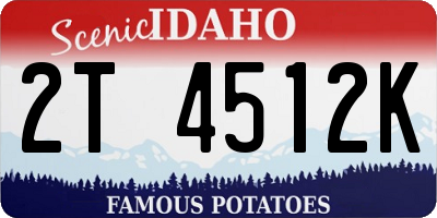 ID license plate 2T4512K