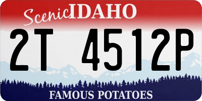 ID license plate 2T4512P