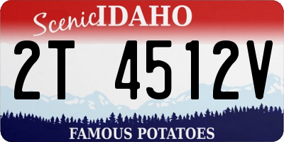 ID license plate 2T4512V