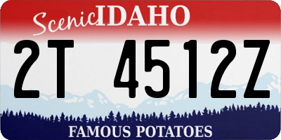 ID license plate 2T4512Z