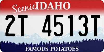 ID license plate 2T4513T