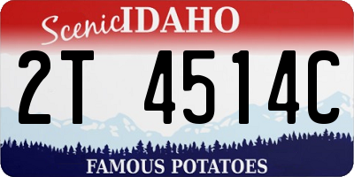 ID license plate 2T4514C