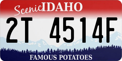 ID license plate 2T4514F