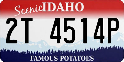 ID license plate 2T4514P