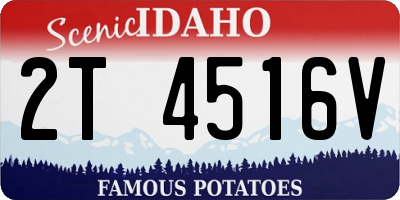 ID license plate 2T4516V