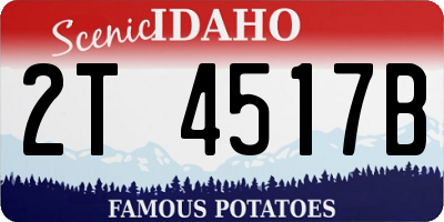 ID license plate 2T4517B