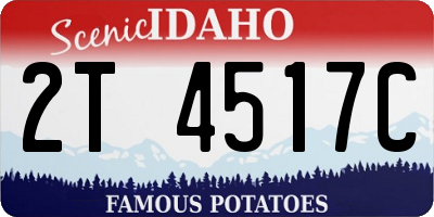 ID license plate 2T4517C