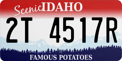 ID license plate 2T4517R