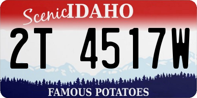 ID license plate 2T4517W