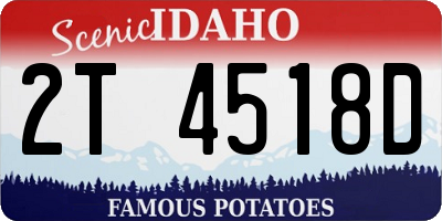 ID license plate 2T4518D