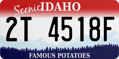 ID license plate 2T4518F