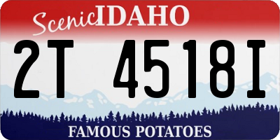 ID license plate 2T4518I
