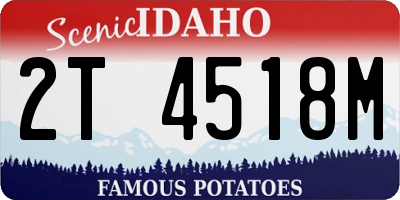 ID license plate 2T4518M