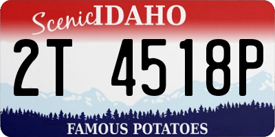 ID license plate 2T4518P