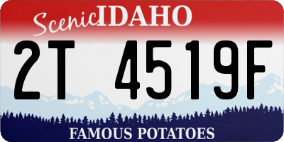 ID license plate 2T4519F