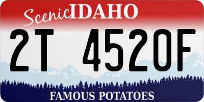 ID license plate 2T4520F