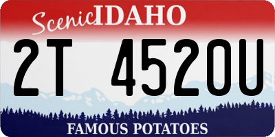 ID license plate 2T4520U
