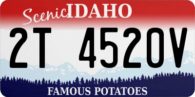 ID license plate 2T4520V