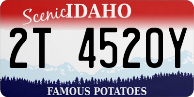 ID license plate 2T4520Y