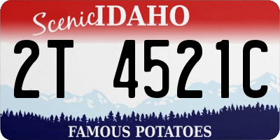 ID license plate 2T4521C