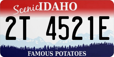 ID license plate 2T4521E