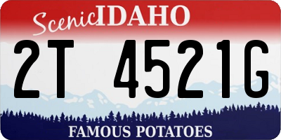 ID license plate 2T4521G