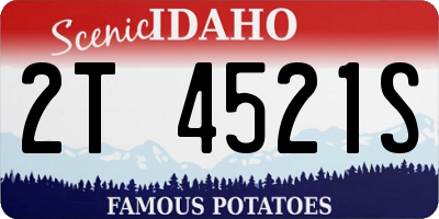 ID license plate 2T4521S