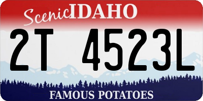 ID license plate 2T4523L