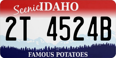 ID license plate 2T4524B