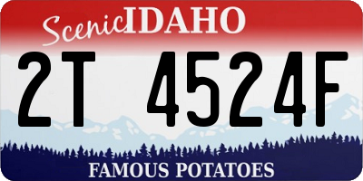 ID license plate 2T4524F