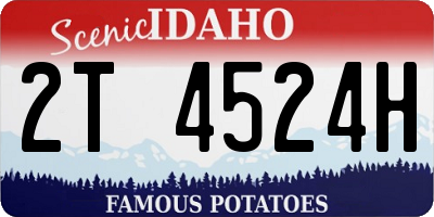 ID license plate 2T4524H
