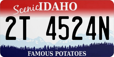ID license plate 2T4524N