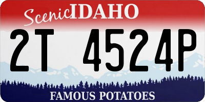 ID license plate 2T4524P