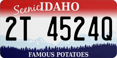 ID license plate 2T4524Q