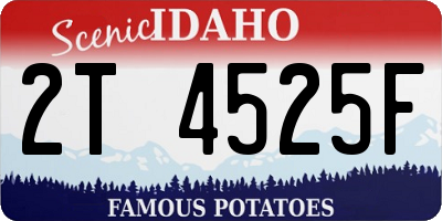 ID license plate 2T4525F