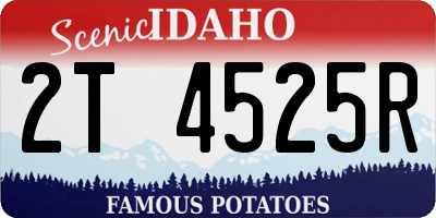 ID license plate 2T4525R