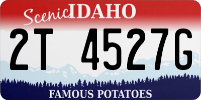 ID license plate 2T4527G
