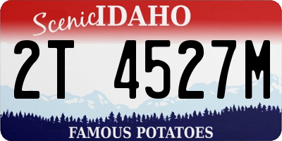 ID license plate 2T4527M