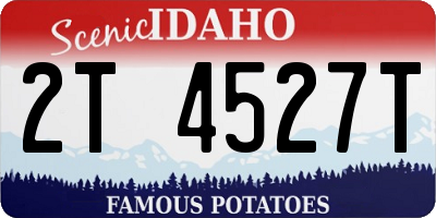 ID license plate 2T4527T