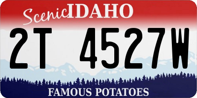 ID license plate 2T4527W