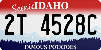 ID license plate 2T4528C