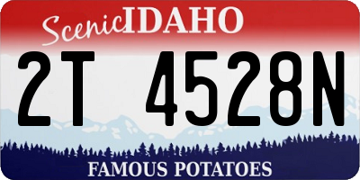 ID license plate 2T4528N