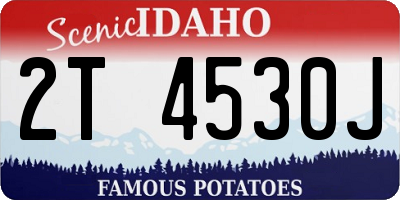 ID license plate 2T4530J